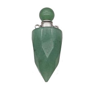 Natural Green Aventurine Perfume Bottle Pendant Bullet, approx 16-40mm [GM23728]
