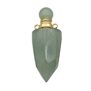 Natural Green Aventurine Perfume Bottle Pendant Bullet, approx 16-40mm [GM23735]