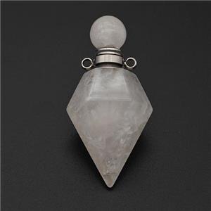 Natural Clear Quartz Perfume Bottle Pendant, approx 18-40mm [GM23739]