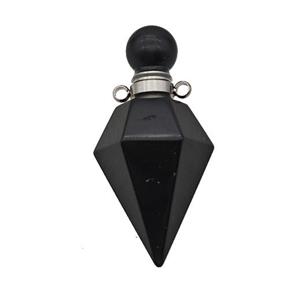 Natural Black Obsidian Perfume Bottle Pendant, approx 18-40mm [GM23741]