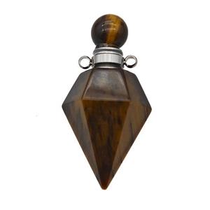 Natural Tiger Eye Stone Perfume Bottle Pendant, approx 18-40mm [GM23743]