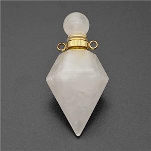 Natural Clear quartz Perfume Bottle Pendant, approx 18-40mm [GM23746]