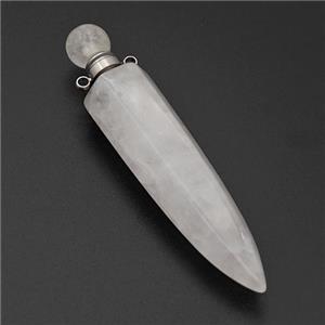 Natural Clear Quartz Perfume Bottle Pendant Bullet, approx 12-60mm [GM23753]