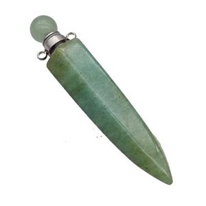 Natural Green Aventurine Perfume Bottle Pendant Bullet, approx 12-60mm [GM23756]