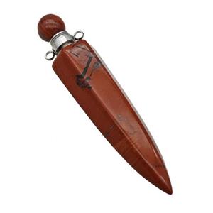 Natural Red Jasper Perfume Bottle Pendant Bullet, approx 12-60mm [GM23758]