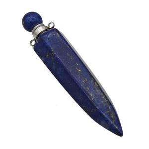 Natural Blue Lapis Lazuli Perfume Bottle Pendant Bullet, approx 12-60mm [GM23760]