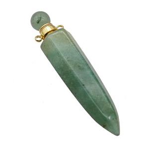 Natural Green Aventurine Perfume Bottle Pendant Bullet, approx 12-60mm [GM23766]