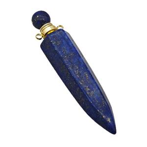 Natural Blue Lapis Lazuli Perfume Bottle Pendant Bullet, approx 12-60mm [GM23770]