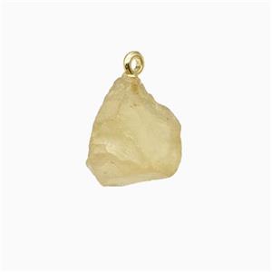 Lemon Quartz Nugget Pendant Freeform, approx 10-14mm [GM23984]