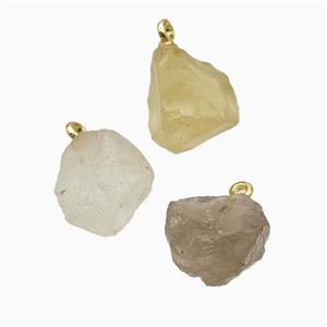 Mix Gemstone Nugget Pendant Freeform, approx 10-14mm [GM23988]