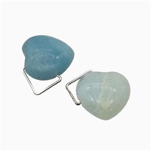 Natural Blue Amazonite Heart Pendant, approx 16mm [GM24031]