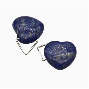 Natural Blue Lapis Lazuli Heart Pendant, approx 16mm [GM24032]