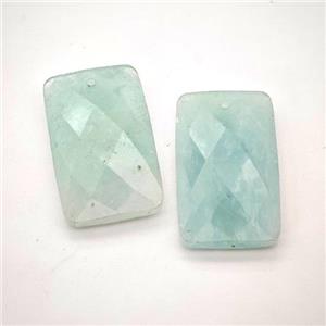 Natural Amazonite Rectangle Pendant Faceted, approx 18-30mm [GM24277]