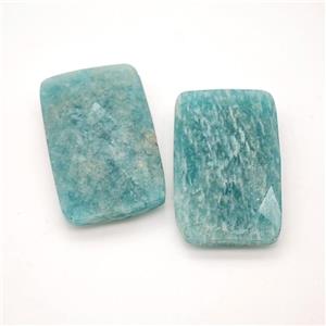 Natural Green Amazonite Rectangle Pendant Faceted, approx 18-30mm [GM24278]