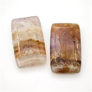 Natural Aurora Amethyst Agate Rectangle Pendant, approx 20-35mm [GM24287]