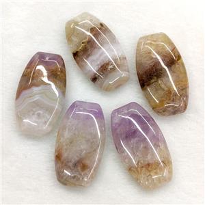 Natural Aurora Amethyst Agate Rectangle Pendant, approx 20-32mm [GM24513]