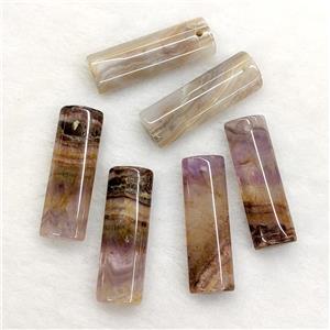 Natural Aurora Amethyst Agate Flat Column Pendant, approx 10-30mm [GM24522]