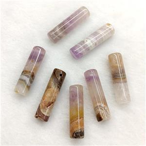 Natural Aurora Amethyst Agate Column Pendant, approx 8-30mm [GM24523]
