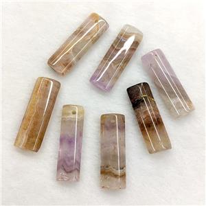 Natural Aurora Amethyst Agate Flat Column Pendant, approx 10-30mm [GM24524]