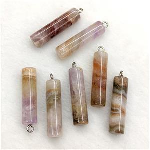 Natural Aurora Amethyst Agate Column Pendant, approx 8-30mm [GM24525]