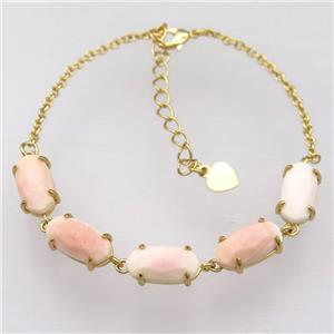 copper Bracelets with Queen Shell, Adjustable, gold plated, approx 7-14mm, 22cm length [GMBR448]