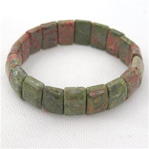Unakite Bracelets, stretchy, approx 10-15mm [GMBR469]