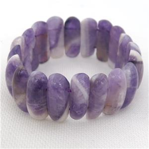 dogteeth Amethyst Bracelets, stretchy, approx 9-25mm [GMBR481]