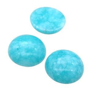 teal Synthetic Amazonite Cabochon, circle, approx 20mm [GMC168]