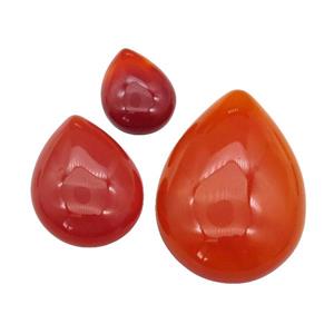 red Agate teardrop Cabochon, approx 15-20mm [GMC172-15X20MM]
