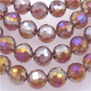 Chinese Crystal Glass Beads, faceted round, multicolor, approx 12mm, 50pcs per st [GS1598-12MM]