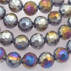 Chinese Crystal Glass Beads, faceted round, multicolor, approx 12mm, 50pcs per st [GS1599-12MM]