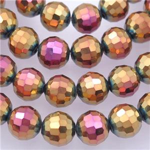 Chinese Crystal Glass Beads, faceted round, approx 12mm, 50pcs per st [GS1600-12MM]