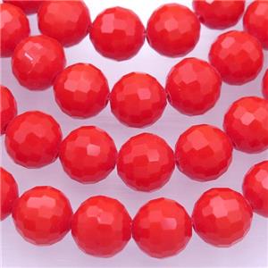 red Chinese Crystal Glass Beads, faceted round, approx 12mm, 50pcs per st [GS1601-12MM]