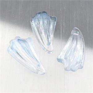 lt.blue crystal glass petal beads, approx 11-20mm [GS1619]