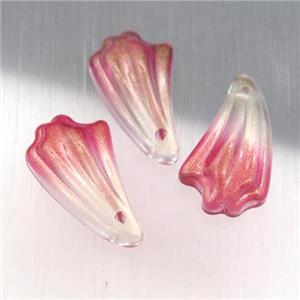 red crystal glass petal beads, approx 11-20mm [GS1623]