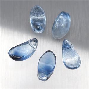 seablue crystal glass petal beads, approx 6-12mm [GS1658]