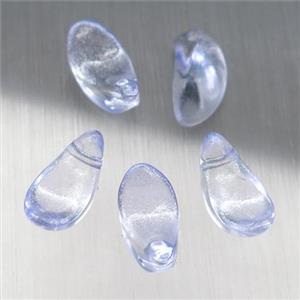 lt.blue crystal glass petal beads, approx 6-12mm [GS1660]