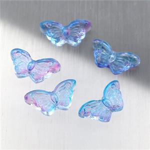 crystal glass butterfly beads, approx 8-15mm [GS1716]