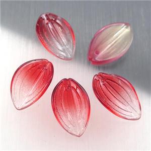 red crystal glass petal beads, approx 12-20mm [GS1724]