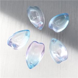 blue crystal glass teardrop beads, approx 8-13mm [GS1728]