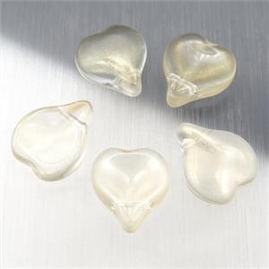 jadeite glass teardrop beads, gold, approx 13-14mm [GS1778]
