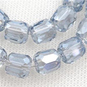 grayblue Crystal Glass Beads, faceted barrel, approx 10mm, 50pcs per st [GS1840]