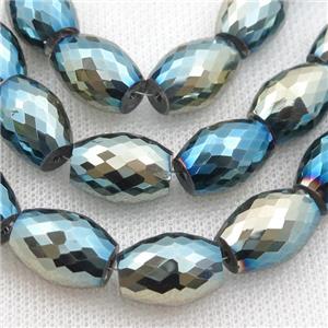 Crystal Glass Beads, faceted barrel, approx 12-16mm, 40pcs per st [GS1896]