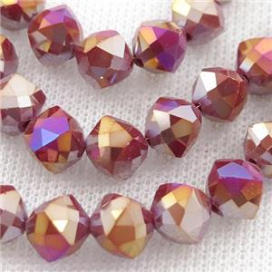 red Jadeite Glass Beads, freeform, approx 9mm, 60pcs per st [GS1945]