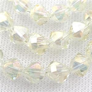 Crystal Glass Beads, freeform, approx 9mm, 60pcs per st [GS1955]