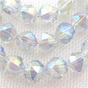 Crystal Glass Beads, freeform, approx 9mm, 60pcs per st [GS1960]