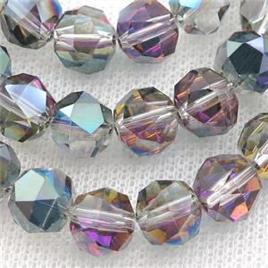 rainbow Crystal Glass Beads, faceted round, approx 10mm, 60pcs per st [GS1965]