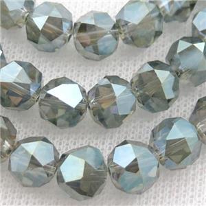 green Crystal Glass Beads, faceted round, approx 10mm, 60pcs per st [GS1969]
