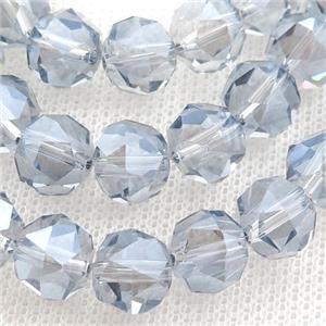 grayblue Crystal Glass Beads, faceted round, approx 10mm, 60pcs per st [GS1970]