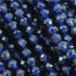 darkblue Cat eye stone Beads, faceted round, tiny, approx 3mm [GS1985]